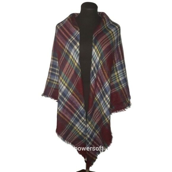 Oversize plaid blanket scarf - Picture 1 of 4